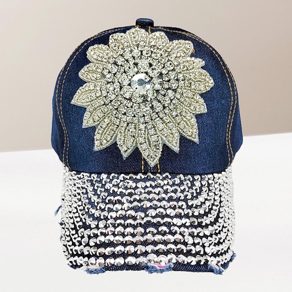 Flower Major Bling Ab Cap Sun Hat - Picture 2 of 2